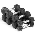 Gym Hexagonal Steel Rubber Weights 2.5kg to 60kg 5lbs to 100lbs Dumbbel Hex Set 50kg in Lbs kg