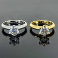 Moissanite S925 Sterling Silver Gold Plated 1CT Halo Design VVS Round Brilliant Cut Moissanite Diamond Engagement Ring