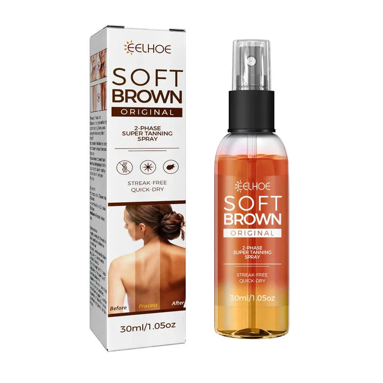 EELHOE Soft Brown Women Body Bronzed Oil Day Tanning Dark Super Tanning Spray