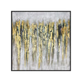 Abstract Gold Foil Hand Painting Modern Golden Wall Art Picture for Living Room Decor Big Size