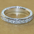 CAOSHI Shinning High Quality Jewelry Silver Plated Luxury Full Stone White Clear Cubic Zirconia Band Rings Women Men