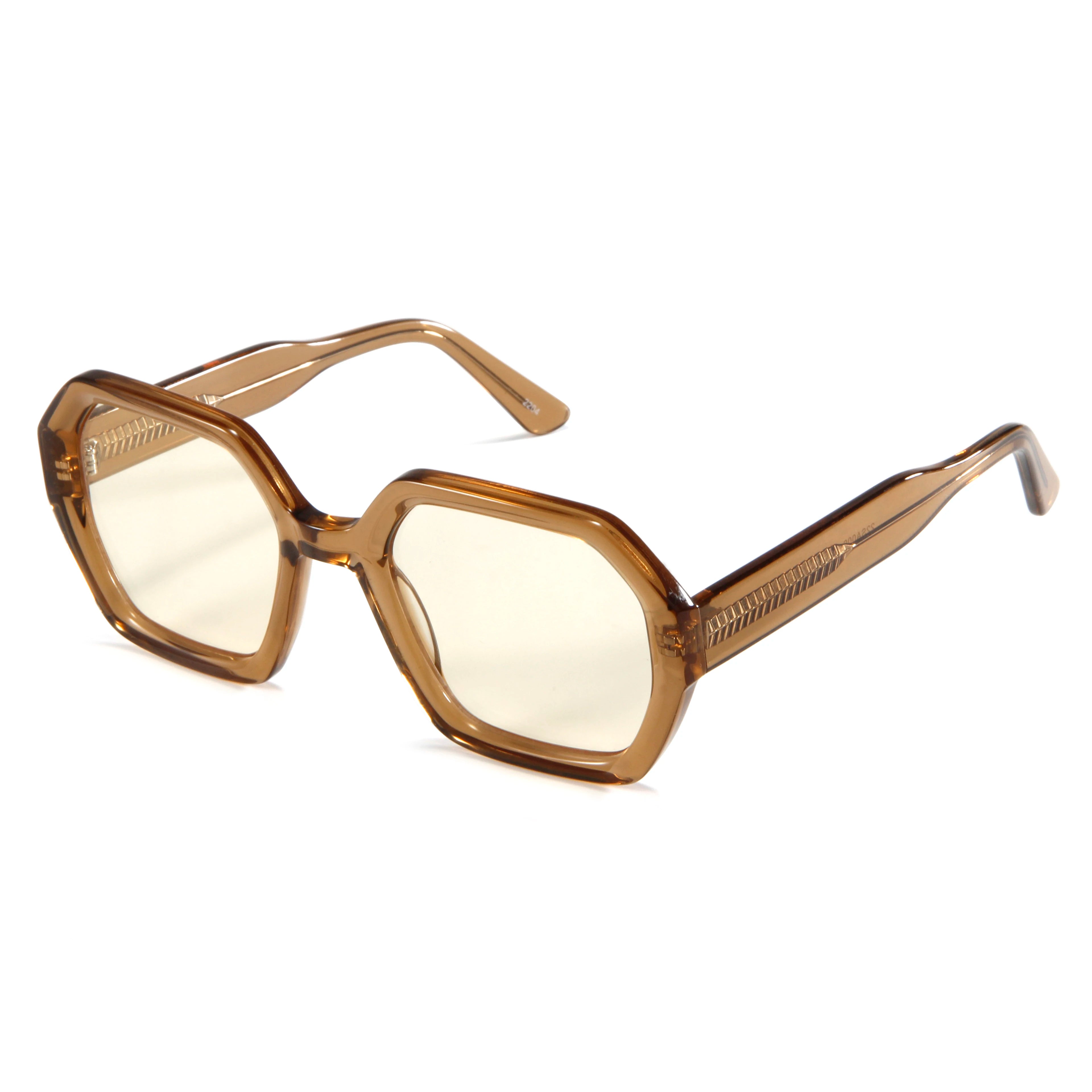 2025 Big Transparent Frame Shades CR39 High Quality Safety Glasses Hand Made Acetate Sun Glasses Light Weight Sunglasses
