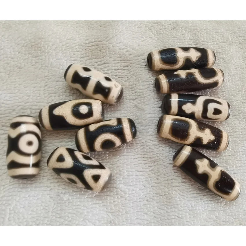 Ancient Style Old Poh Ping Tibetan Agate Dzi Beads 28mm in Size