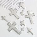 Stainless Steel Smooth Cross Necklace Bracelet Pendant Accessories DIY Jewelry Summer 2021 Dongguan