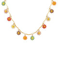 Free Design Cute Flower Sunshine Necklace Design Stainless Steel Necklace for Women