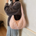 Quilted Large Capacity Hobos Women's Shoulder Bags Casual Plaid Ladies Messenger Bag Fashion Thread Female Handbags Tote Purse