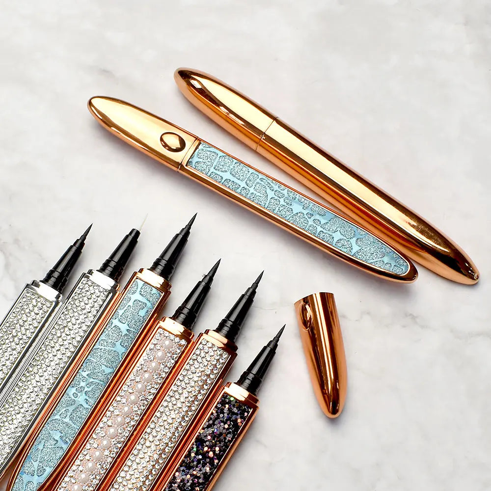 False Eye Lash Magic Eyeliner Liquid Bling Bling Pen Tube Eye Liner with Glue Set