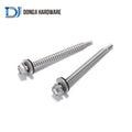 Dongji DIN7504K Hex Head Collated Drywall Screws for Plastic Stainless Steel Self Drilling Screw for Metal Solar Panel Screw