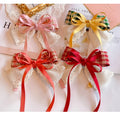 Girl Hair Clips Plaid Lace Bow Ribbon Women Hairpin Children's Hair Accessories