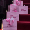 Custom Deluxe Pink Bouquet Flower Bag Paper Gift Bag Makeup Gift Bag with Your Own logo