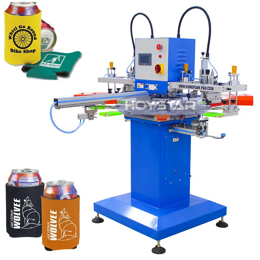 Rotary Screen Printing Koozies Printing Automatic Screen Printing Machine