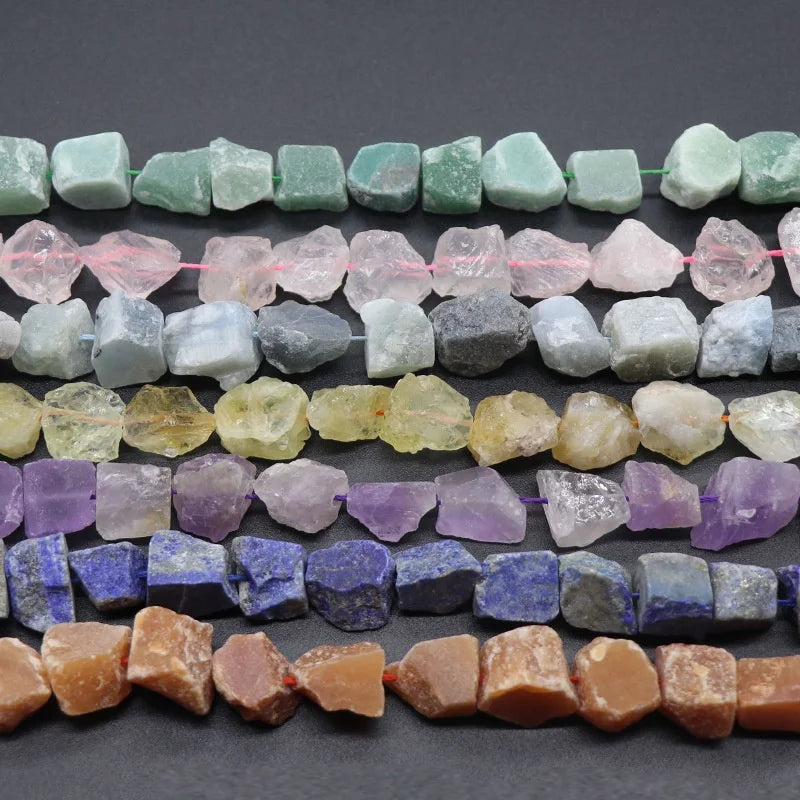 Manufacturer Hot Sale Cheap Price Natural Irregular Stone Beads Aquamarine Gemstones for Jewelry DIY Bracelet and Necklace Kit