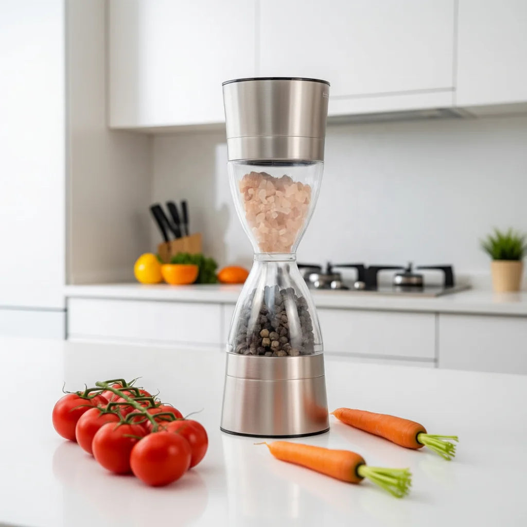 Factory Sale Wholesale 2 in 1 Stainless Steel Adjustable Spice Grinder