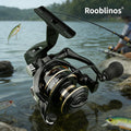 [Germany Stock] Rooblinos NX Left Hand Spinning Reel Hand Wheel 5.2:1 Gear Ratio Nylon River Lake Use Anti-Reverse Two-Speed
