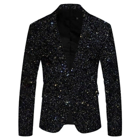 Mens Luxury Embroidered Suits Print Dinner Tuxedo Jacket Prom Wedding Elegant Blazer Dress Suit