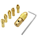 7Pcs 0.5mm-3mm Brass Micro Electric Self-tightening Drill Collets Drill Bits Set Drill Assembly