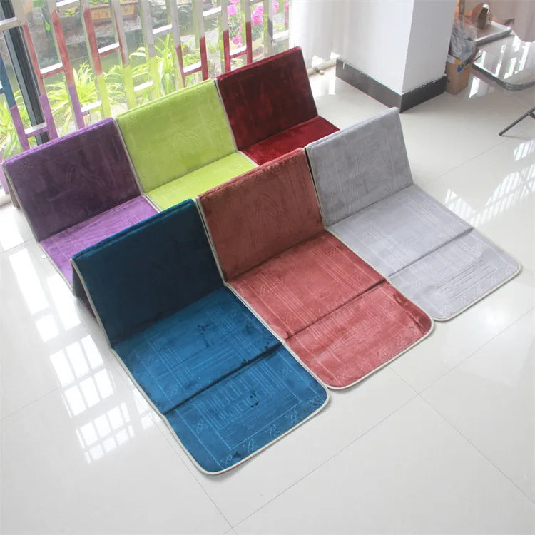 Islamic Foldable Prayer Rug Sajadah Muslim Prayer Mat Abstract Rectangle Machine Hot Selling Fascute MADE Customized Color