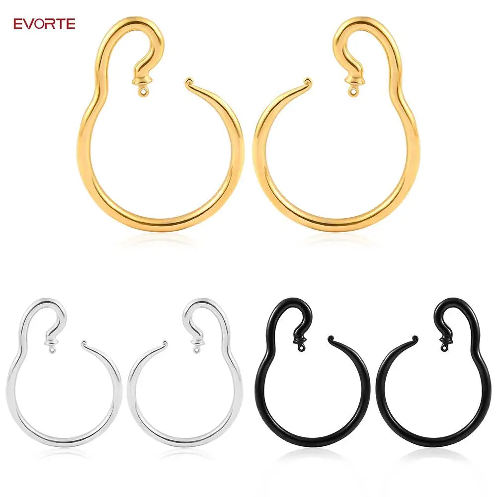 Evorte New Arrival 316 L Stainless Steel Ear Gauges Ear Weights Ear Plugs Flesh Tunnels Body Piercing Jewelry Party Gift
