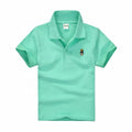 Hot Sale Golf Boy Polo Shirt Woven Sport T-Shirt with Short Striped Sleeve Formal Uniform in Solid Color with Digital Printing