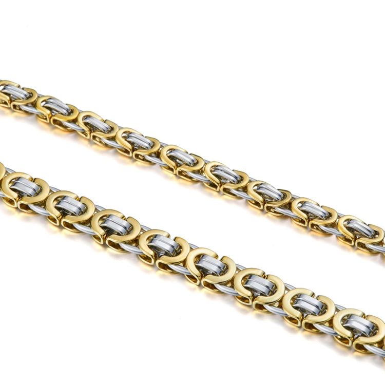 SS8-BN1038 Steel Soldier Wholesale Man Chain Titanium Steel Stereo Flat Square Necklace