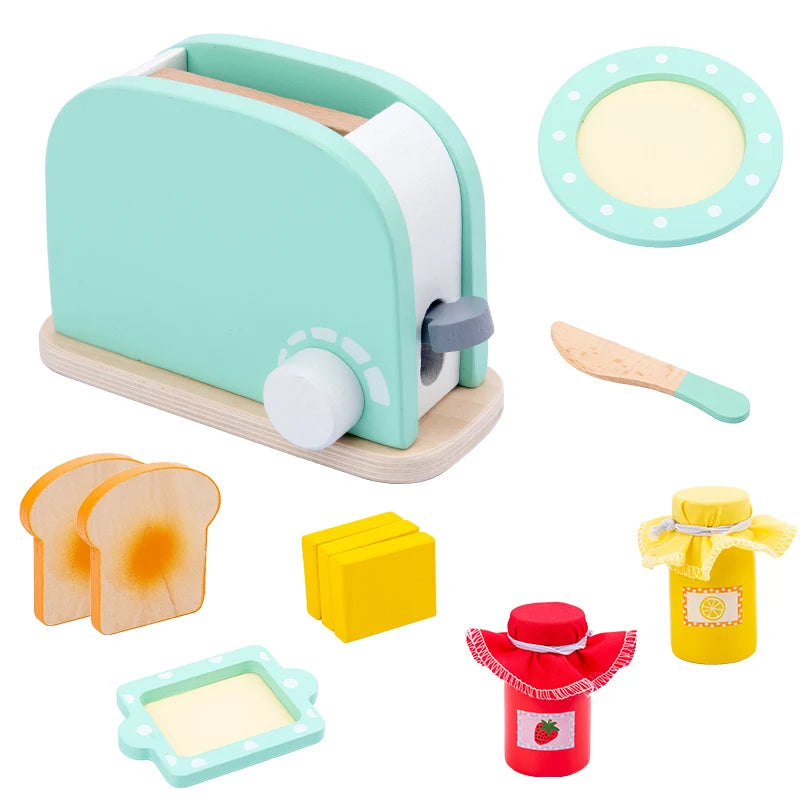 The Manufacturer Makes Wooden Simulation Kitchen Toaster Cooking Toys for Boys and Girls