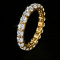 S925 Sterling Silver 14k Gold Plated VVS D Color Index Finger Diamond Moissanite Ring Width 3mm 2.6CT  Women Ring Simple Band