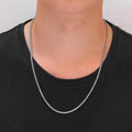 Silver Color Titanium Stainless Steel Chain Necklace Metal Without Pendant Men Women Jewelry Men's DIY Accessory