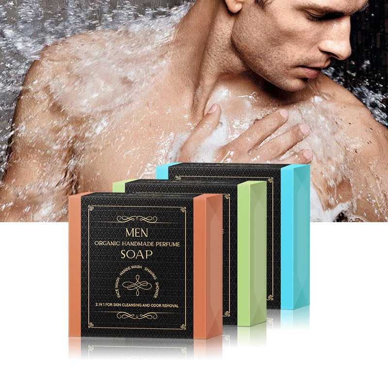 Boss Men's Soap Bar Deep Cleansing Multi-functional Soap 4 in 1 Beard Wash Shampoo Body Wash and Conditioner