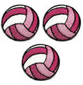 Volleyball Ball Iron on Patch for Clothing Saw On/Iron on Embroidered Patch Applique for Jeans Hats Bags