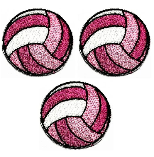 Volleyball Ball Iron on Patch for Clothing Saw On/Iron on Embroidered Patch Applique for Jeans Hats Bags