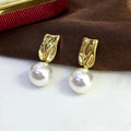 E1709 10-11mm DIY Natural Freshwater Pearl Charm Earrings Mounting Accessory 925 Sterling Silver Gold Plated  Jewelry for Women