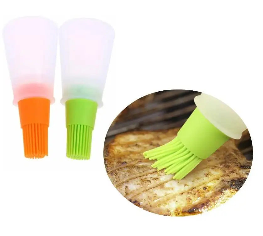 Easy to Use and Clean Silicone Brush Oil and Bbq Grill and Sauce Bottle Brush