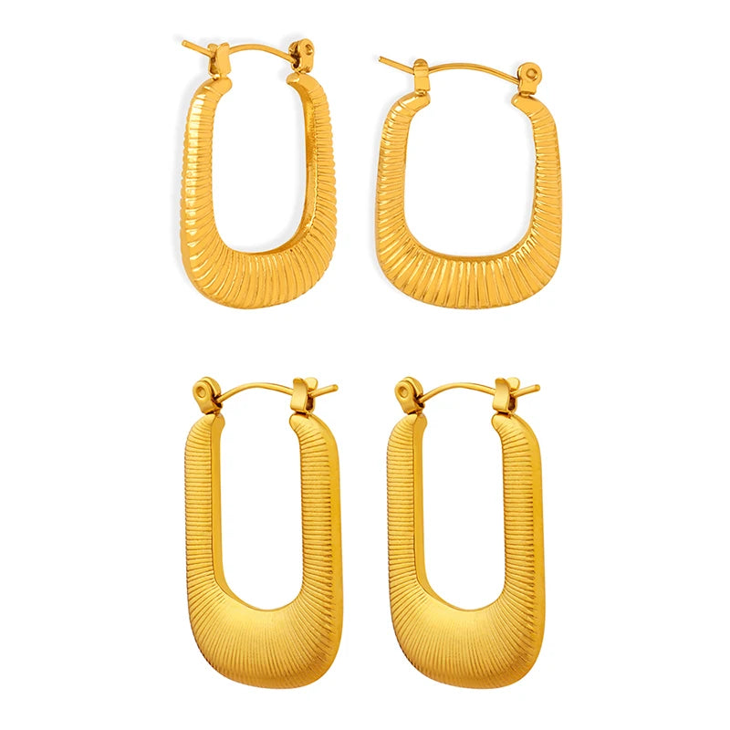 China Manufacturer Wholesale Quality Stainless Steel Gold Plated Earrings for Women