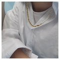 High Quality Twisted Rope Chain Freshwater Pearl Chokers Necklaces 18K Real Gold Plated Cuban Chain Necklace for Men and Women