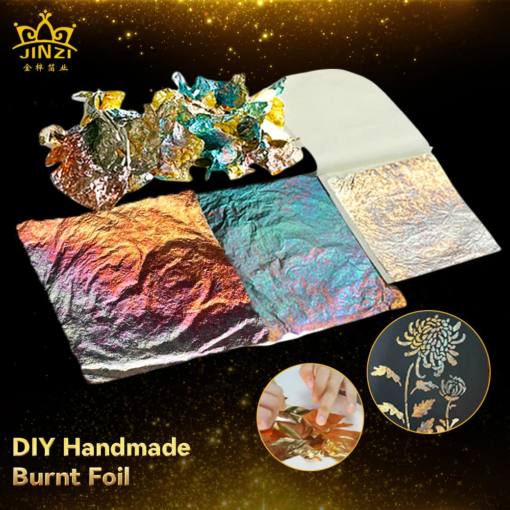 Wholesale Price High Quality Diy Handmade Burnt Foil Imitation Gold Leaf Sheets Foil Paper for Art Handicraft Deco