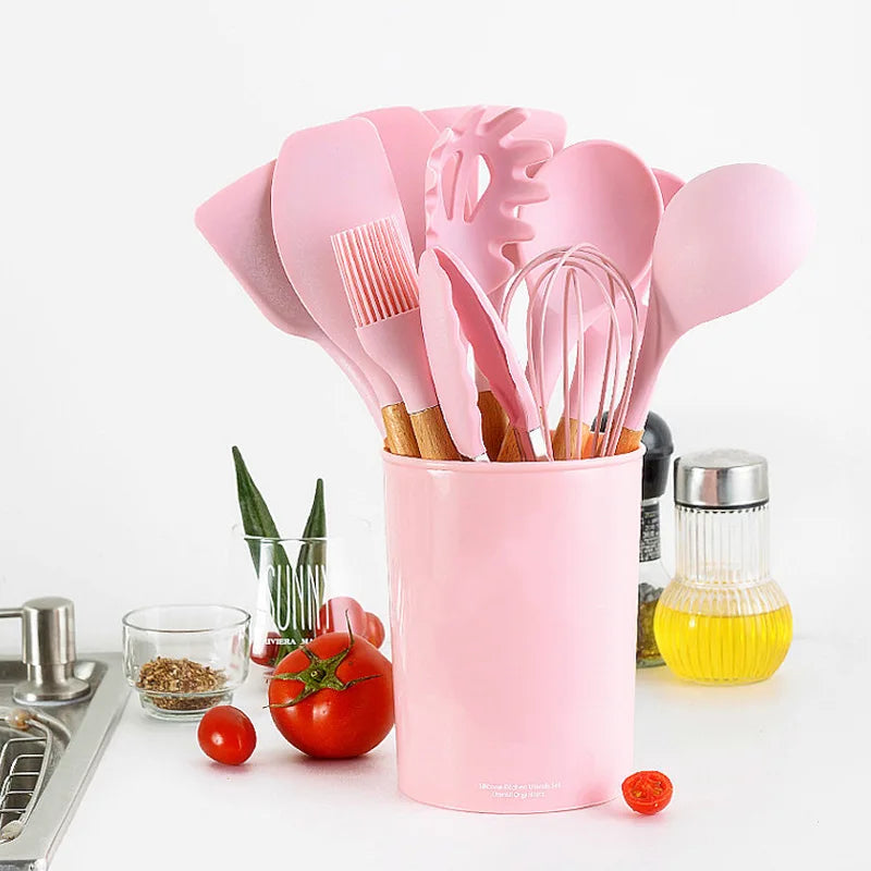Durable Food-Grade Silicone Kitchen Utensil Set Premium Quality for Home Cooking