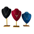 New design small portrait necklace display stand jewelry store metal neck display props