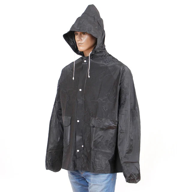 Foldable Disposable PVC Rain Jacket Waterproof and for Outdoor Tours