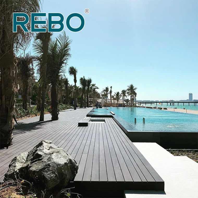 Modern Engineered Bamboo Terrace Pool Patio Decking Flooring Board for Hotel MegaBDM