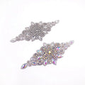 Bling Decorative Rhinestone Patches Iron on Rhinestone Applique for Wedding Dress Embellishment
