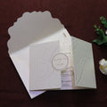 Luxurious Gate Fold Hardcover Pearl Foiling Invitations Carte Invitation Mariage Pocket Style Customized Wedding Invitation