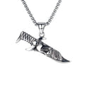 Vintage Skull Dagger Men's Pendant Necklace Stainless Steel Fashion Chain Birthday Gift for Boy Dagger Necklace