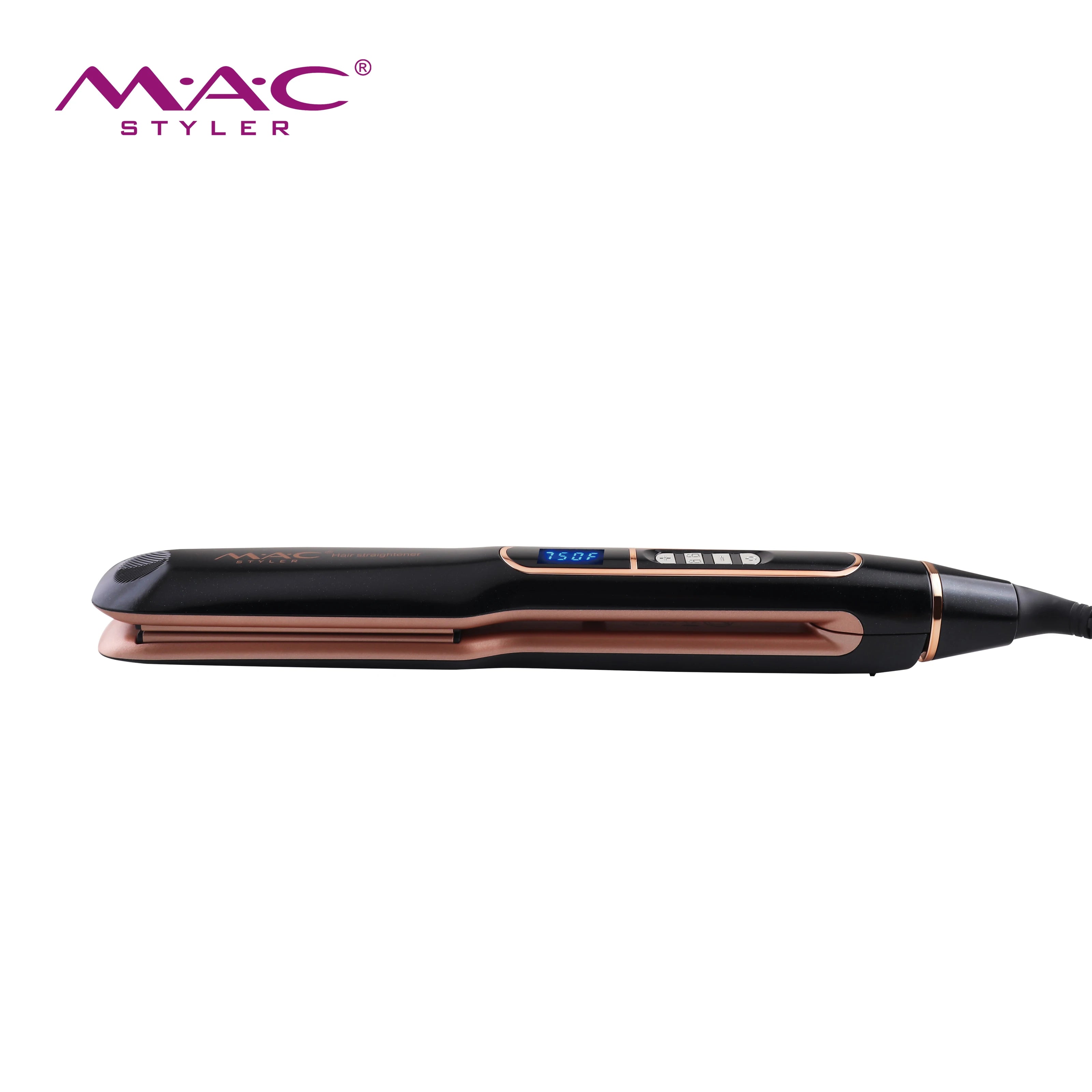 750F Multi Functional Salon Flat Iron LCD Adjustment Long Lasting Hair Care Professional Hair Straightener