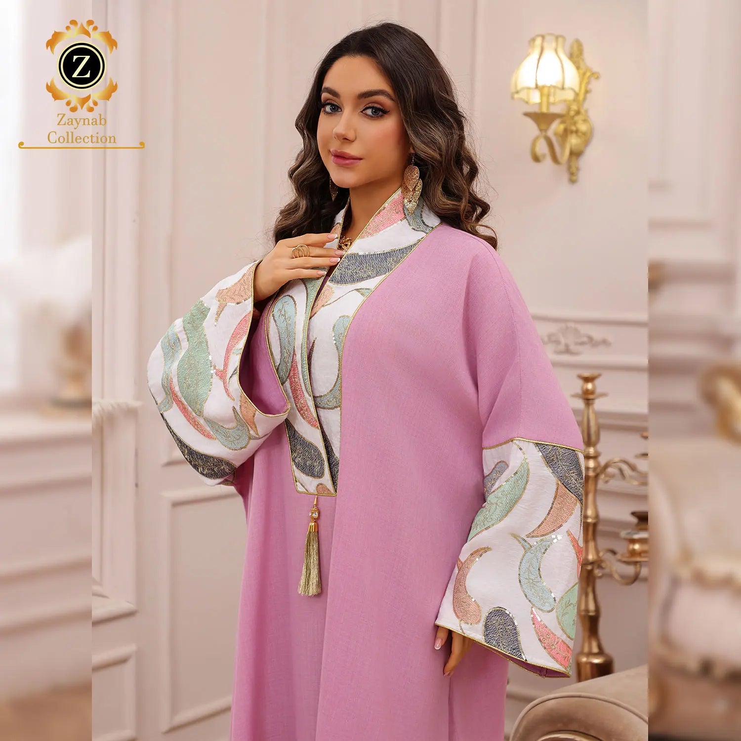 Zaynab Jalabiya Dubai Kaftan Arab Oem Logo Fashion Dress Abaya Women Turkey Designs Abaya Women Muslim Dress