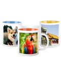 Modernqiu Wholesale Blank Plain White Big Luxury Porcelain Mug with Printing Porcelain Milk Mug Coffee Mug