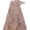 Sequin Lace Embroidery Bridal Lace Fabric Polyester Tulle Sequins Laces Fabrics for Dress