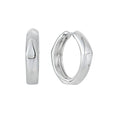 Minimalist Punk 925 Sterling Silver Hoop Earrings Geometric Non-Tarnish Clip-On for Women Men for Hip-hop Casual Style Gift