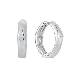 Minimalist Punk 925 Sterling Silver Hoop Earrings Geometric Non-Tarnish Clip-On for Women Men for Hip-hop Casual Style Gift