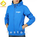 Fengway Custom Men's Reflective Casual Windbreaker Jacket Waterproof Hooded Outdoor Bomber with Zipper Closure