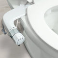 Modern Self-Cleaning Retractable Dual Nozzles Bidet Cold Hot Water Non-Electric Mechanical Toilet Seat Attachment Bathroom ABS